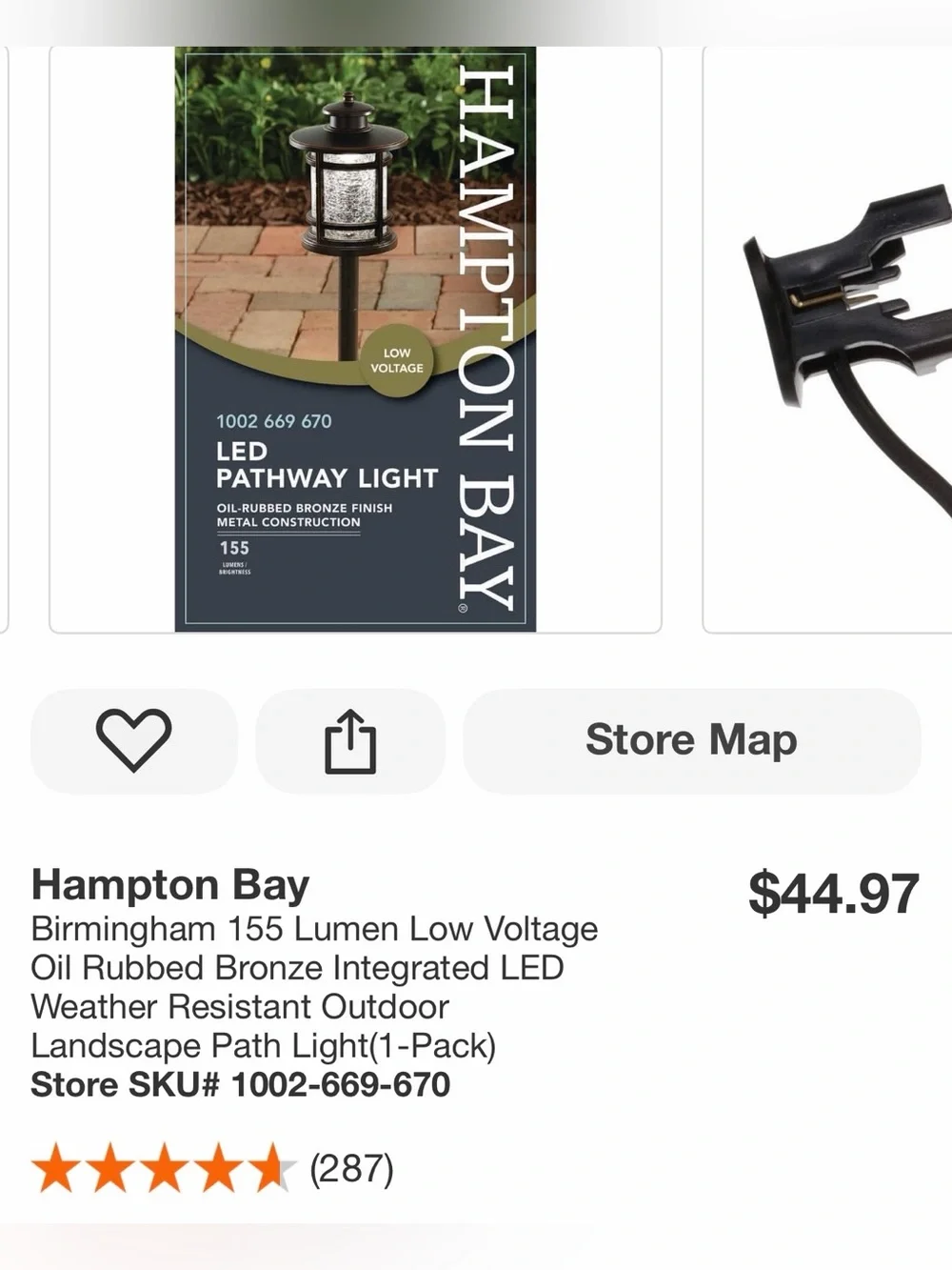 New Hampton Bay Birmingham Bronze Path Light